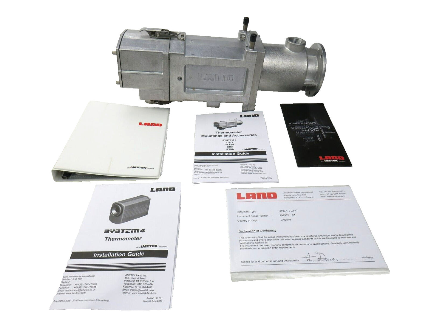 LAND SYSTEM 4 RT8 RT8A RT80A  0-250C FIBROPTIC THERMOMETER + MOUNTING    New