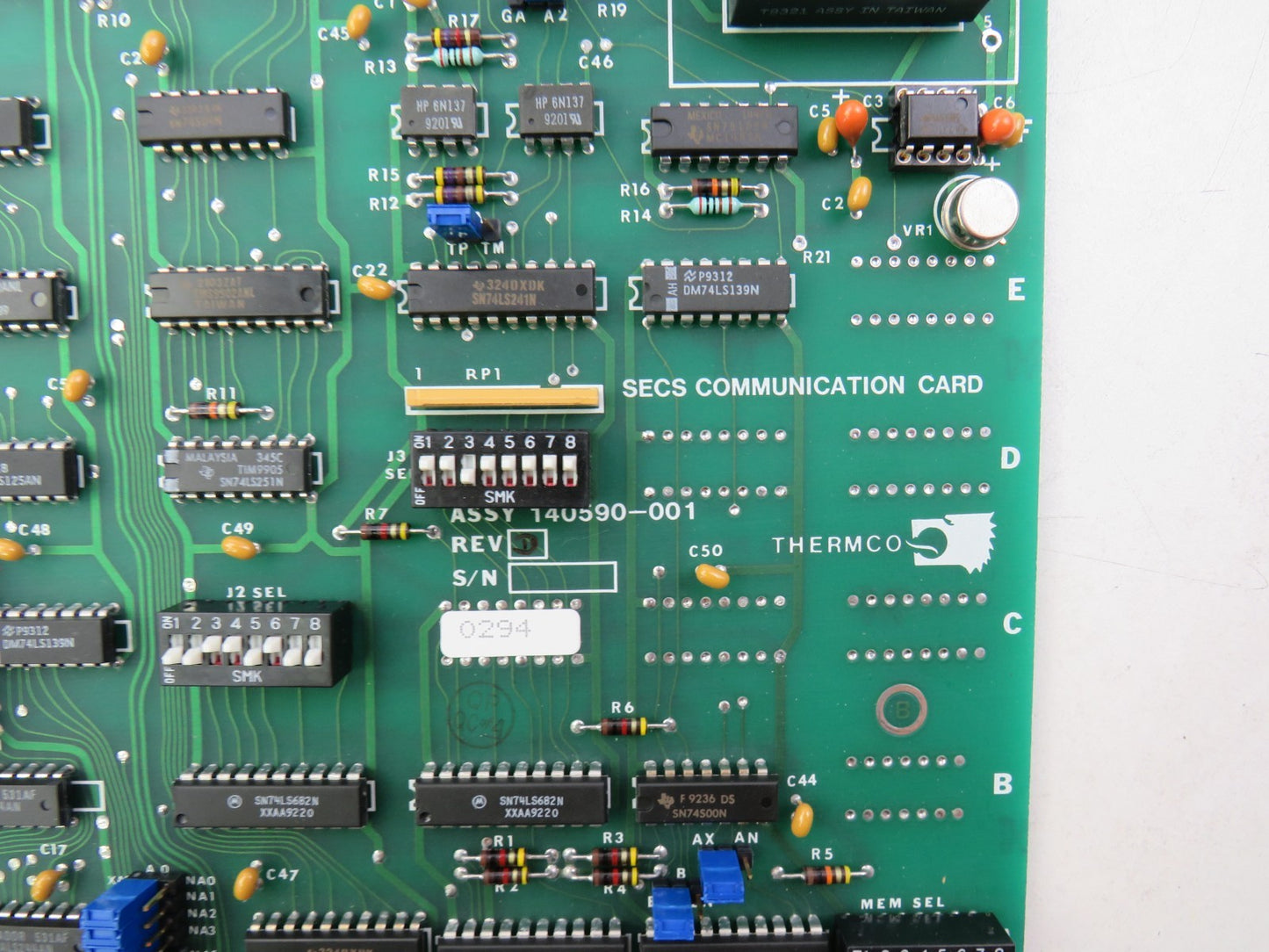 THERMCO 140590-001 SECS COMMUNICATION CARD PCB BOARD New