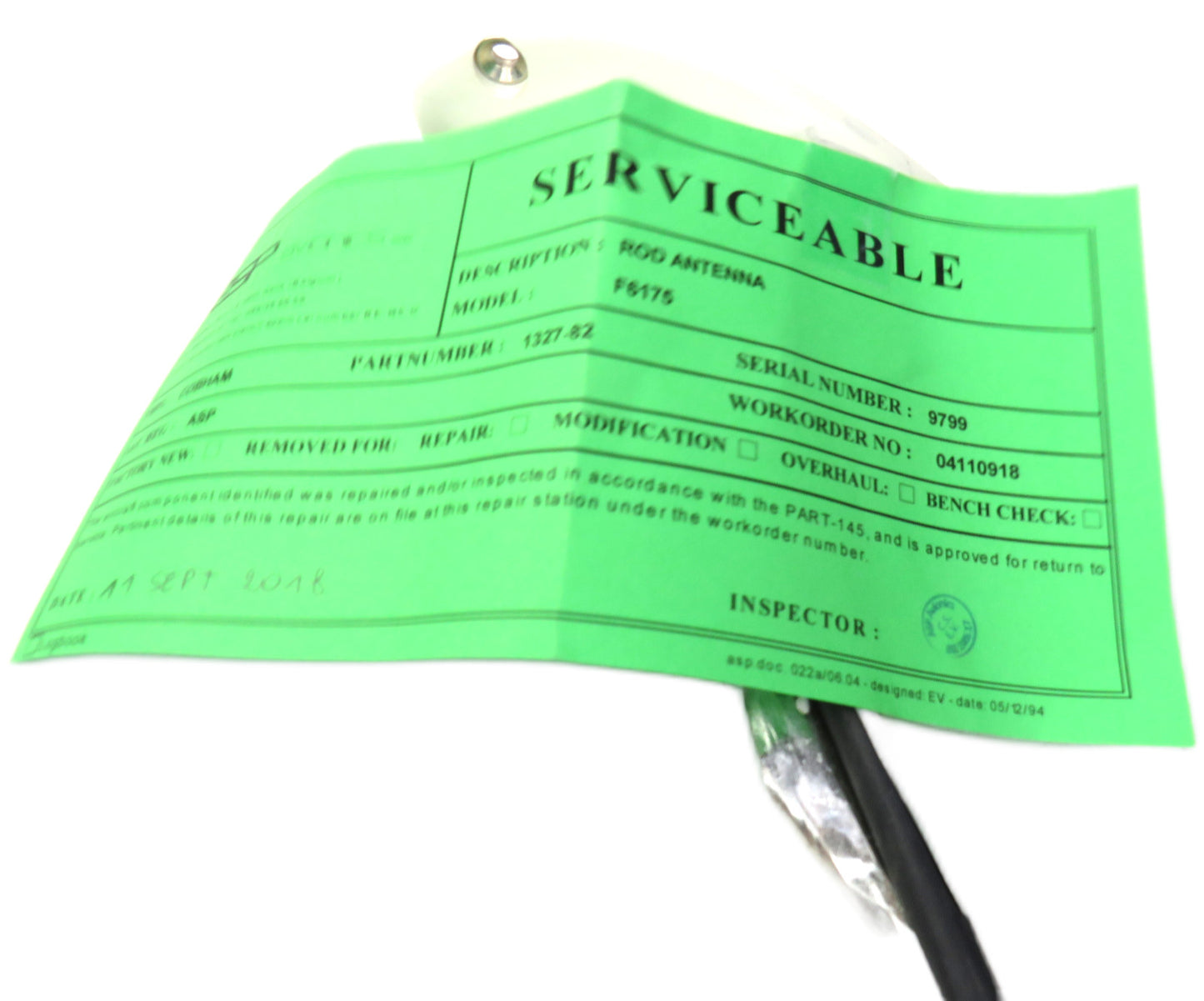 COBHAM 1327-82 F6175 ROD ANTENNA    New