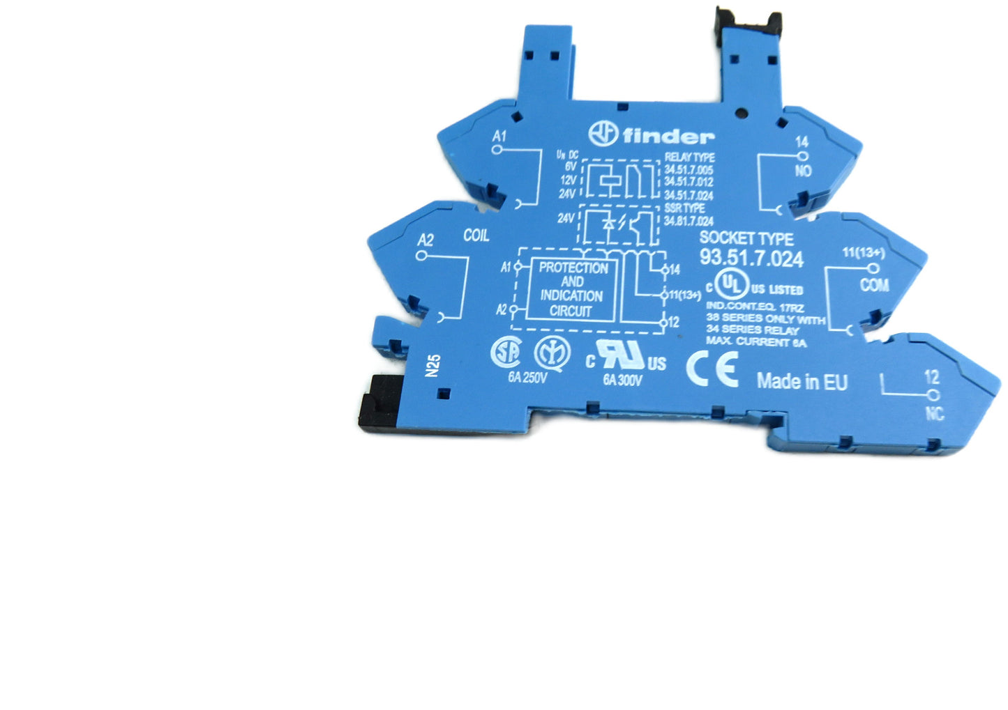 FINDER  8PCS 93.51.7.024 Relay Socket   Lot of 8 New