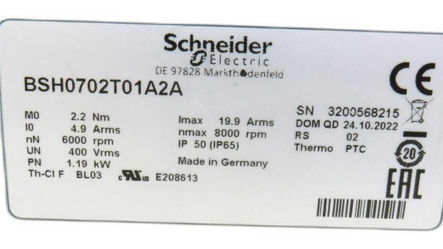 SCHNEIDER Electric BSH0702T01A2A SERVOMOTOR   New