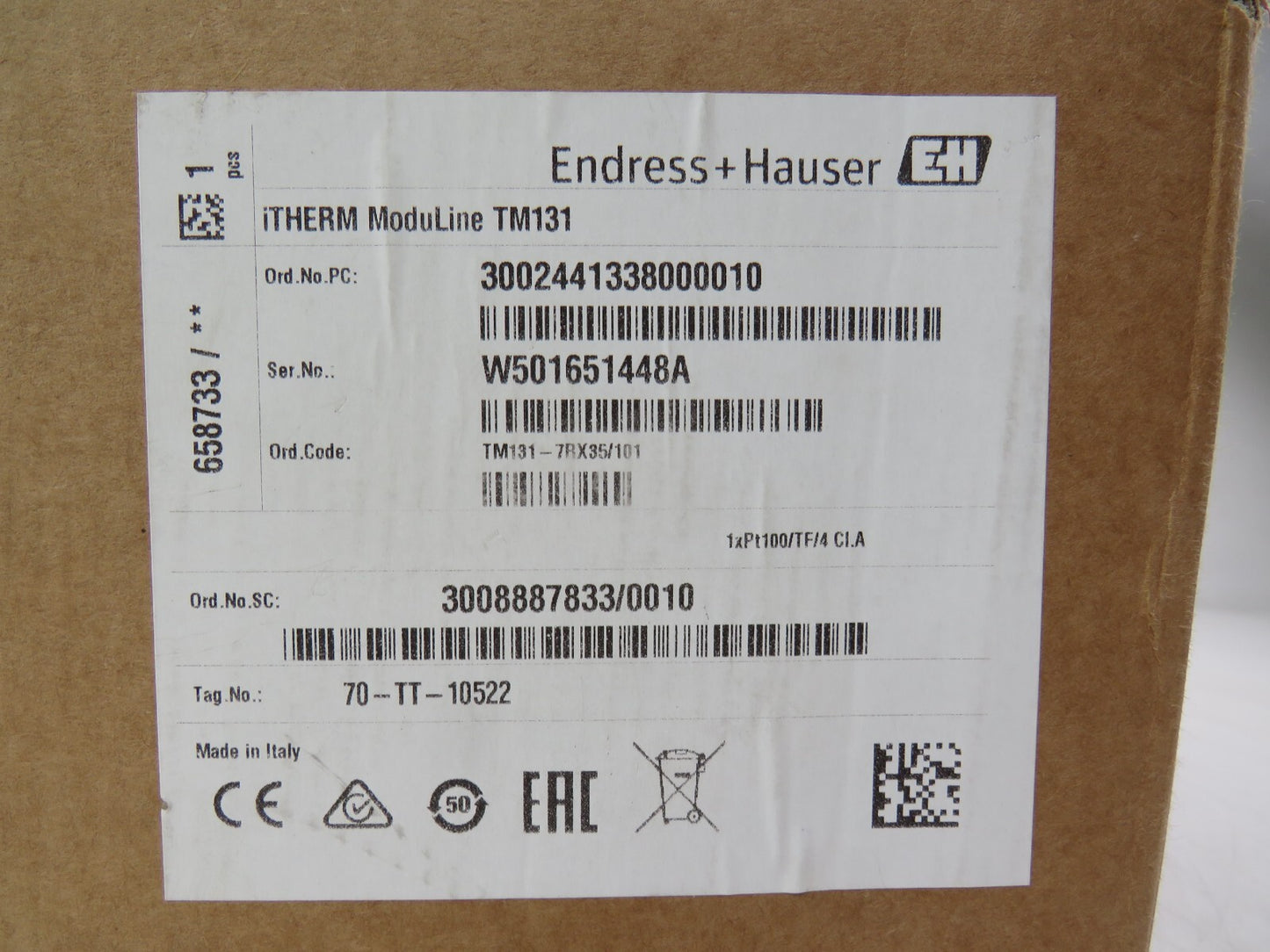 Endress+Hauser  TM131-AABBJDB2BX1AGAC2HA1CA1+Z1  TM131-7RX35/101 New