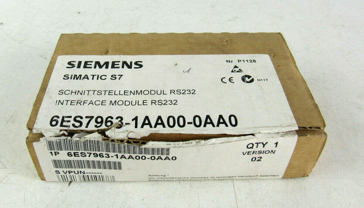 New Siemens Simatic S7 6ES7963-1AA00-0AA0 6ES7 963-1AA00-0AA0