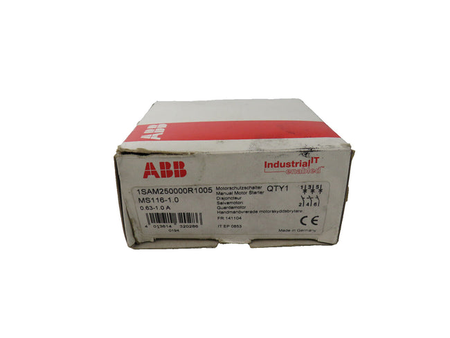 ABB 1SAM250000R1005 MS116-1.0 Manual motor starter     New