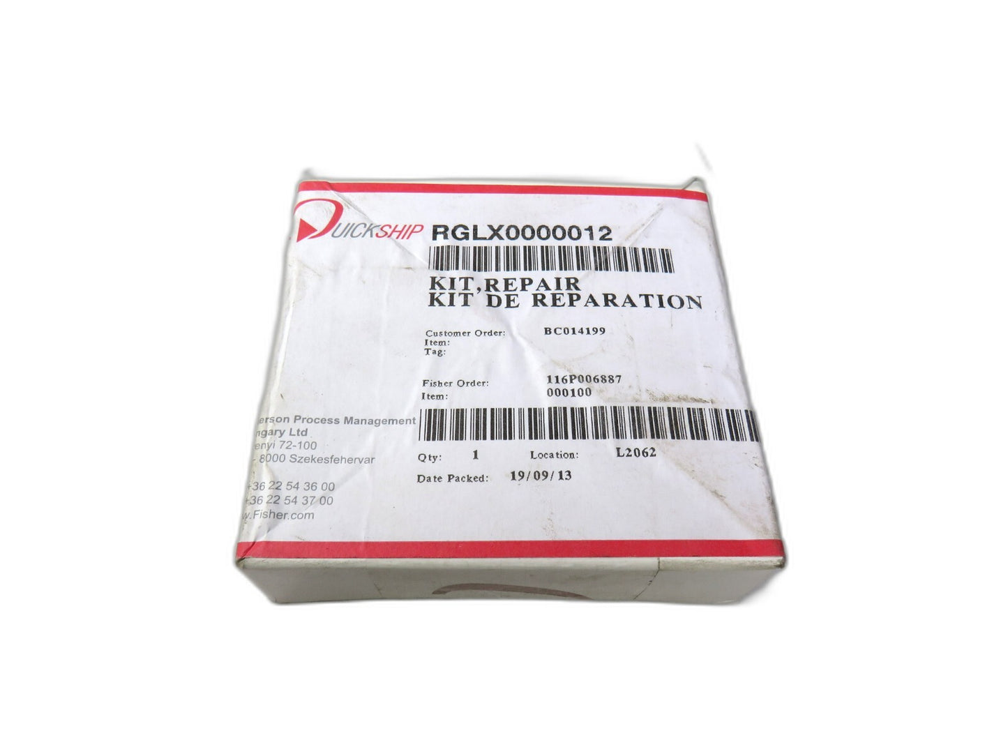 FISHER EMERSON RGLX0000012 Flow Control Valve Repair Kit    New