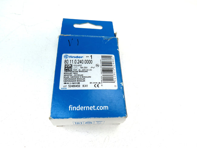FINDER 80.11.0.240.0000 Time Delay Relay    New