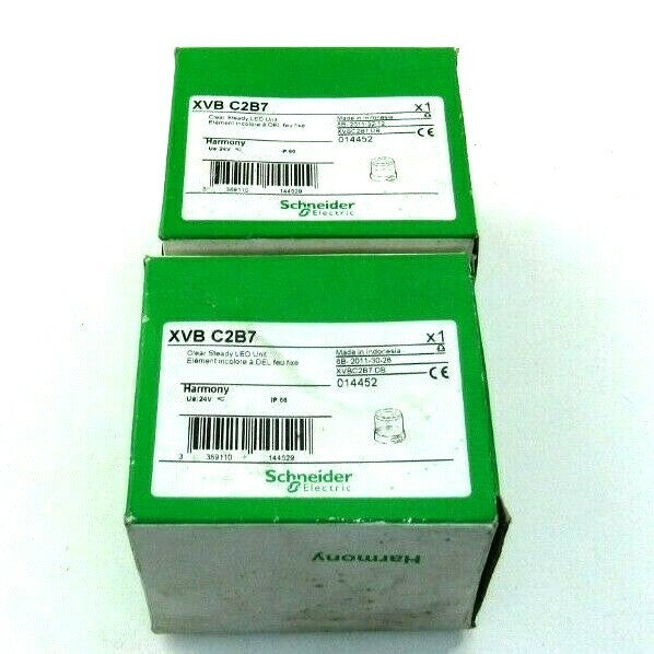 XVB C2B7 SCHNEIDER ELECTRIC LOT OF 2 New Clear Steady Led