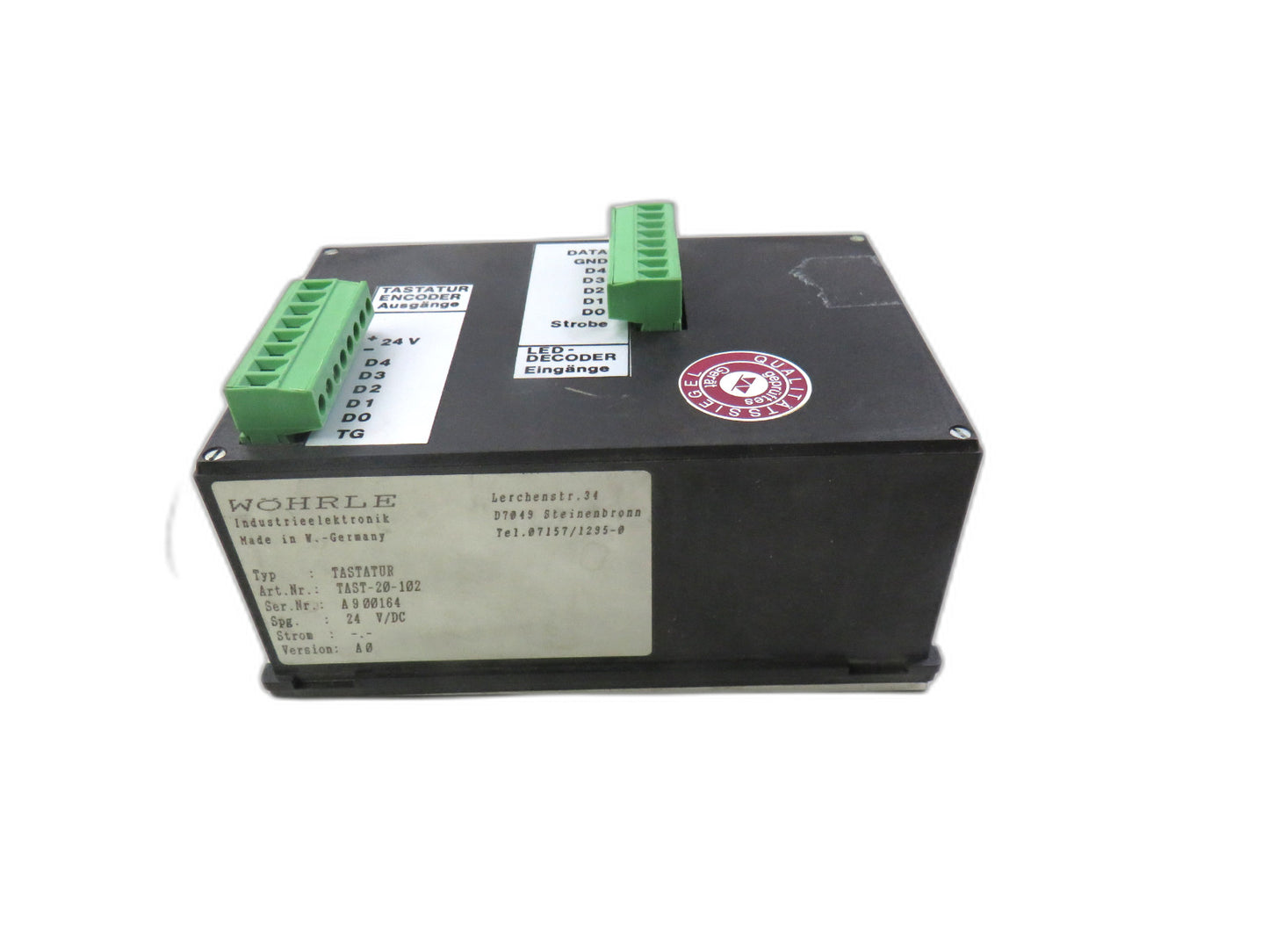 WOHRLE TAST-20-102 Tastatur   New