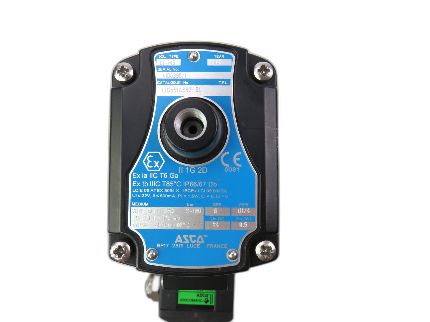 ASCO EMERSON LIG551A382 SL LI-M6 + JOUCOMATIC G551A482