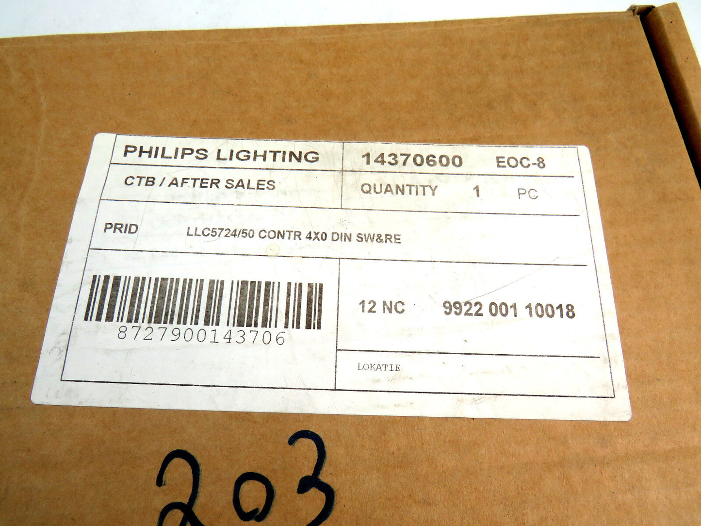 Philips LLC5724/50 lighting controls 9922 001 10018 E0C-8 14370600 New