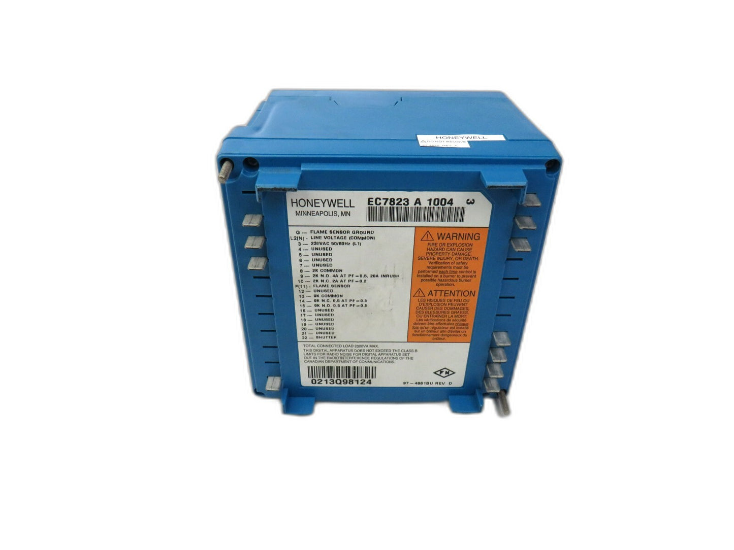Honeywell  EC7823 A 1004 EC7823A1004 BURNER CONTROL CONTROLLER     New
