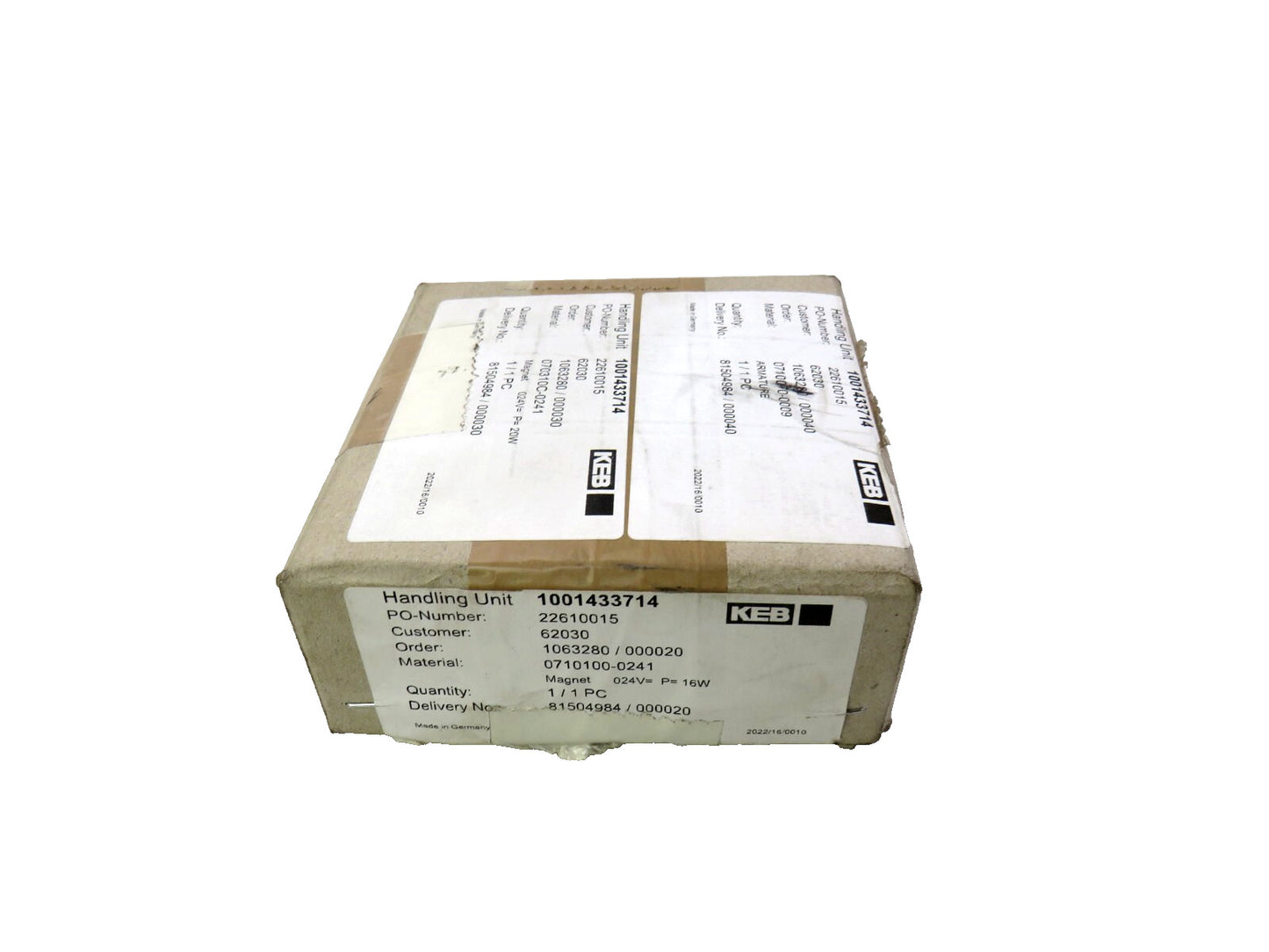 KEB KEB 07.03.10C-0241 10.22 +  07.10.100-0241 06.22 CLUTCH BRAKE    New