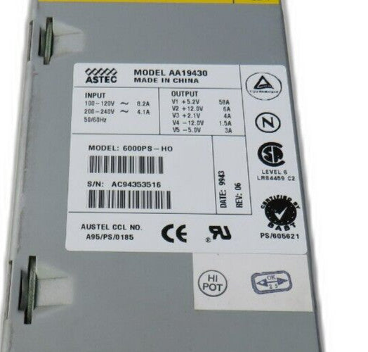 ASTEC 6000PS-HO 6000PS-H0 AA19430 POWER SUPPLY