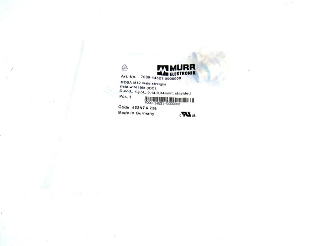 Murr elektronik 7000-14521-0000000 m12 plug    New