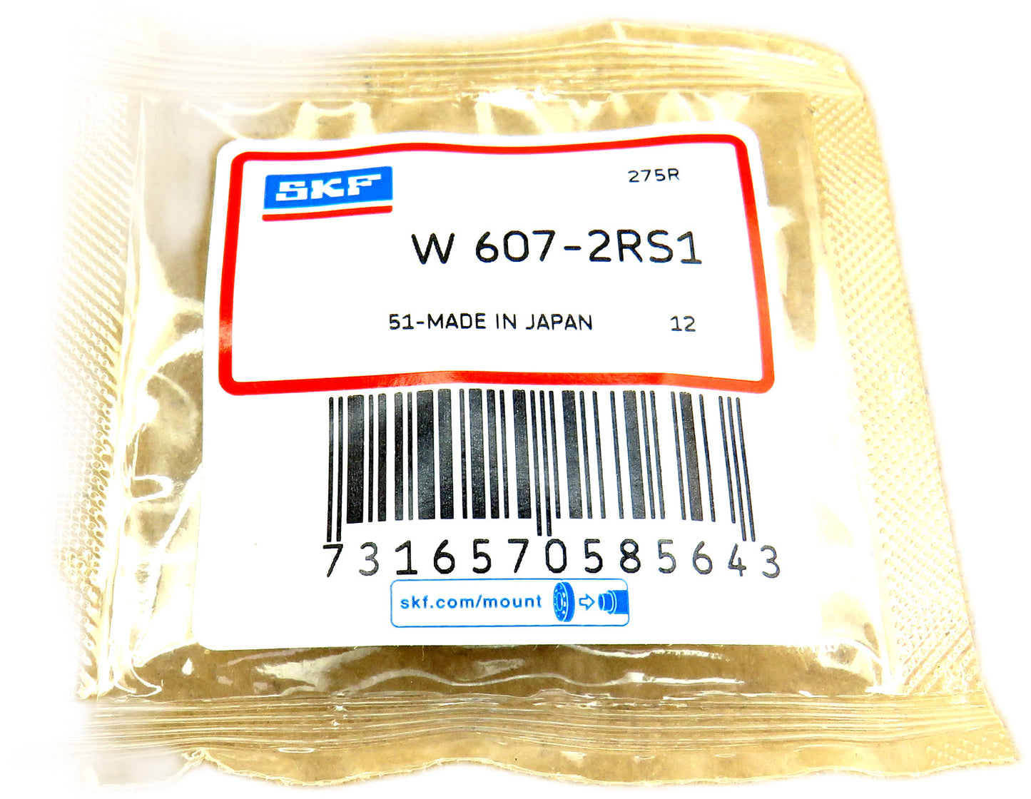 SKF W607-2RS1 BEARING     New