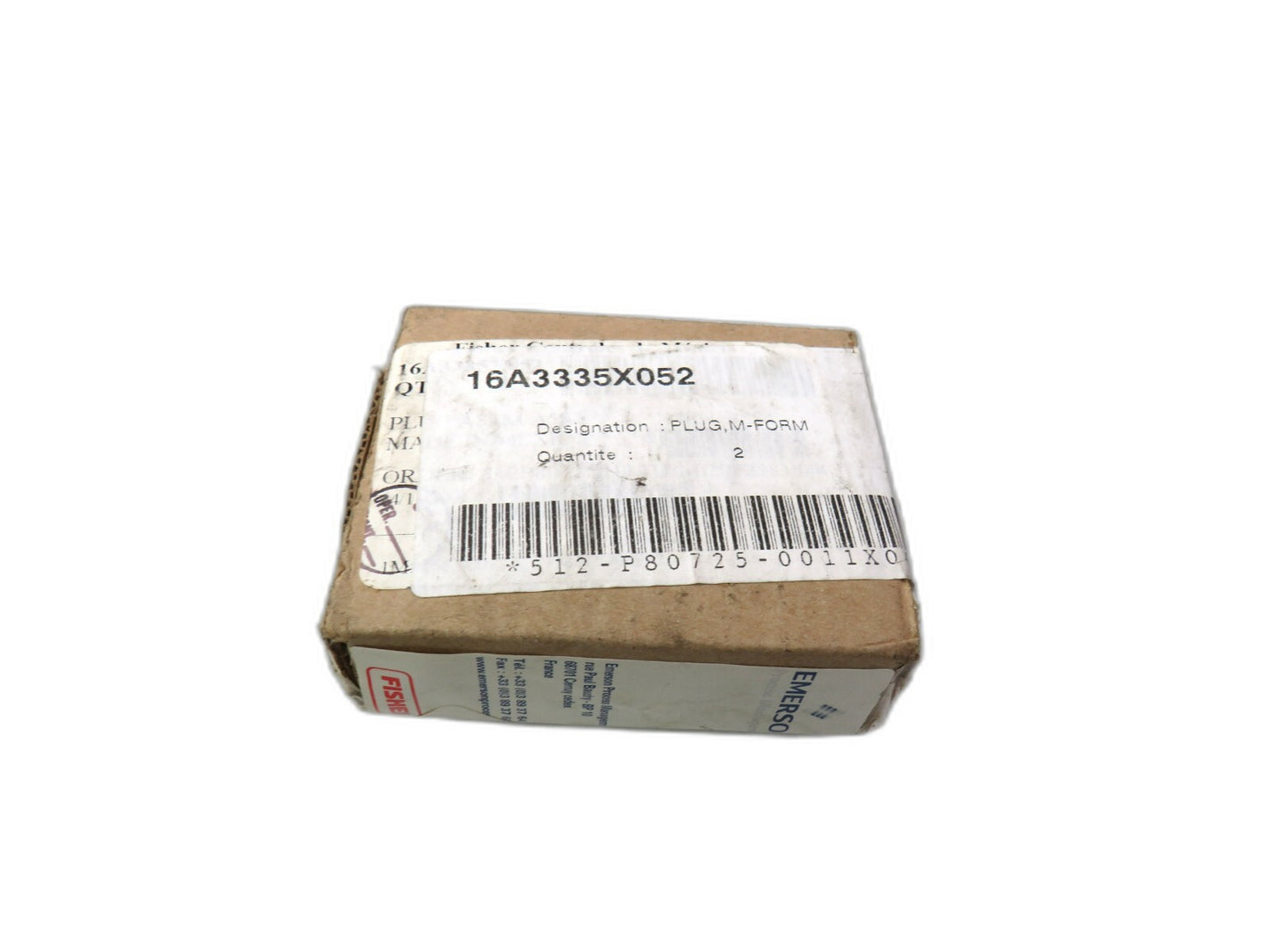 FISHER EMERSON 16A3335X052  M-FORM VALVE PLUG  3/4" NPT   New