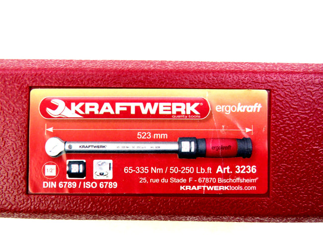 KRAFTWERK 3236 65-335 NM 50-250 LB FT ERGOKRAFT TOOL LengtH 520 mm 1/2"   New