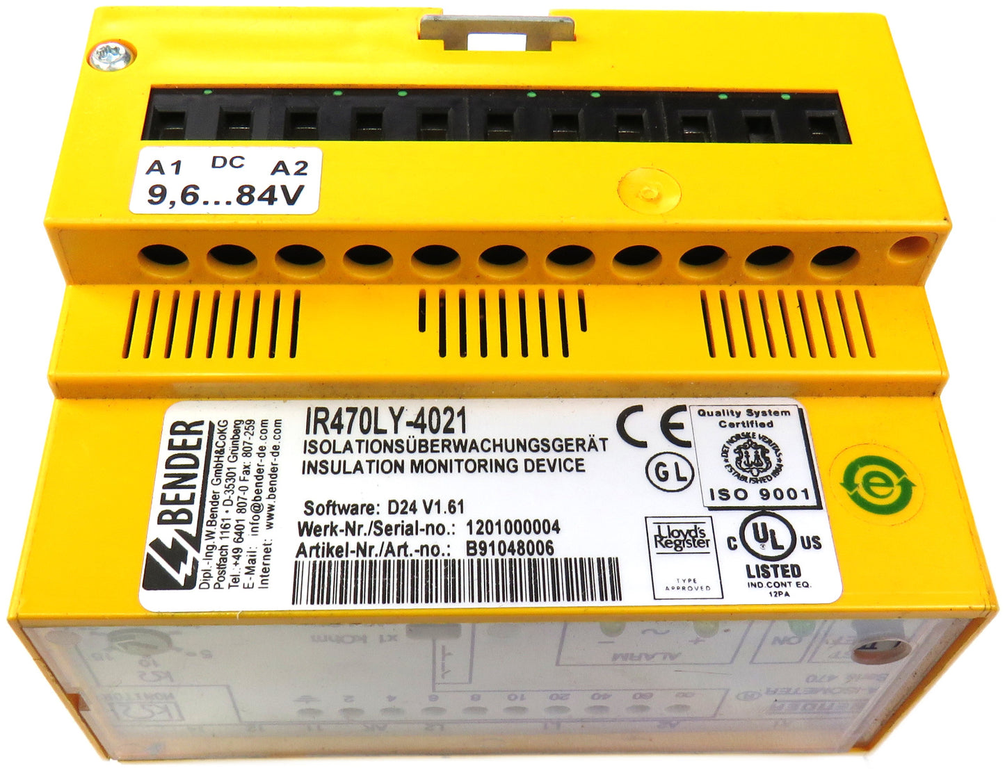 Bender  IR470LY-4021 a-isometer series 470 D24 V1.61  B91048006