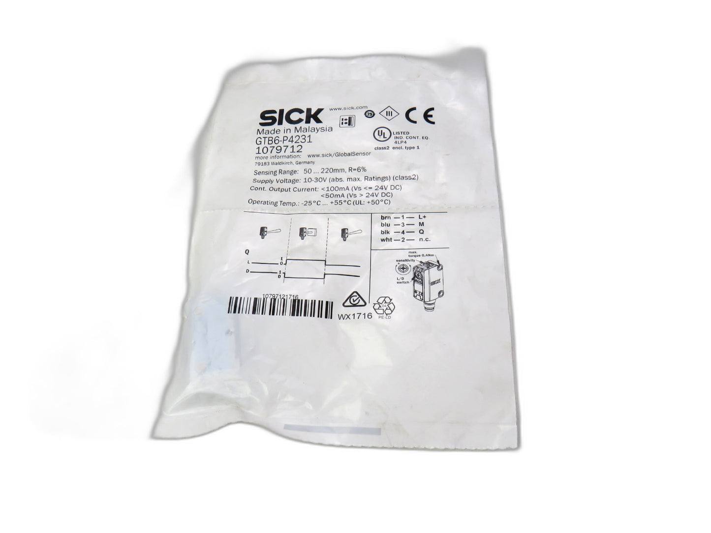 SICK GTB6-P4231 1079712 PHOTOELECTRIC SENSOR   New