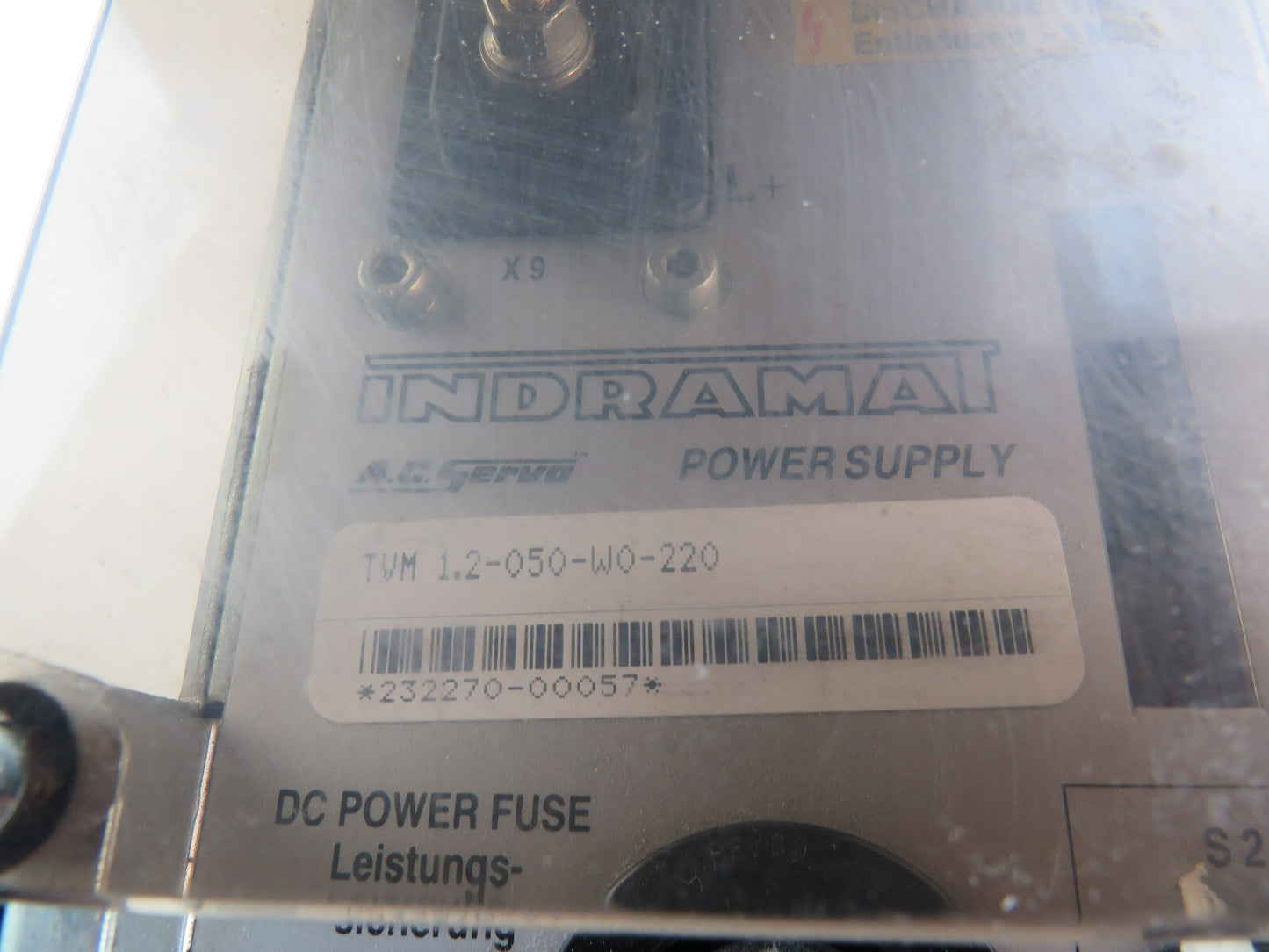 INDRAMAT  TVM 1.2-50-220 POWER SUPPLY TVM 1.2-050-W0-220