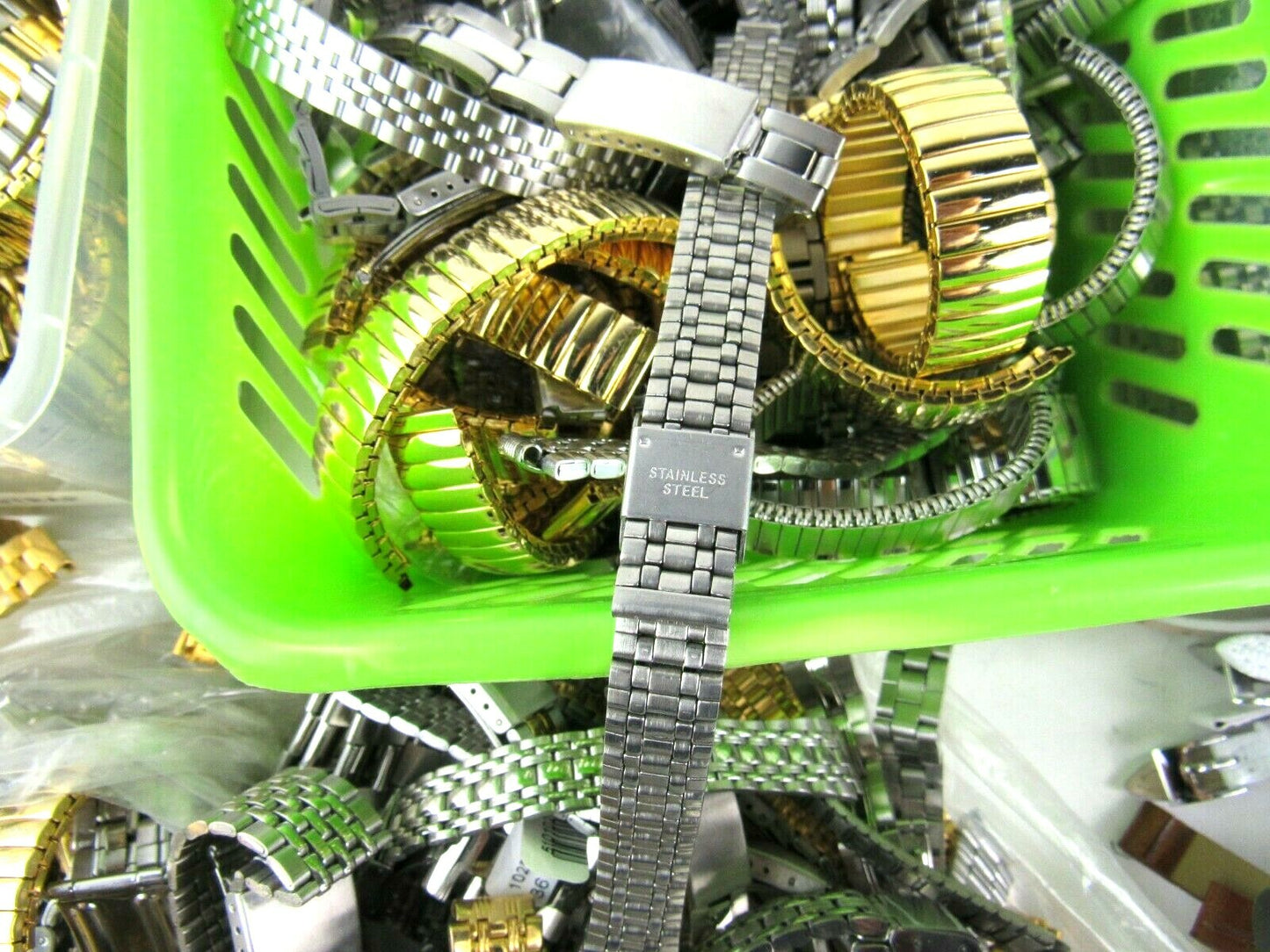 Huge hundreds Lot of watch wristbands stainless steel replacements New