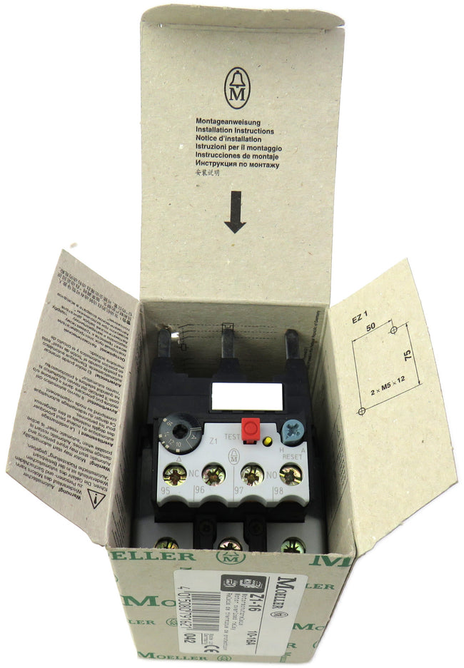 Klöckner MOELLER Z1-16 MOTOR OVERLOAD RELAY     New