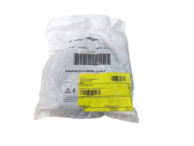 SCHMERSAL  101209918 A-K4p-M12-S-G-5M-BK-2-X-A-1 Connecting Cable Part    New