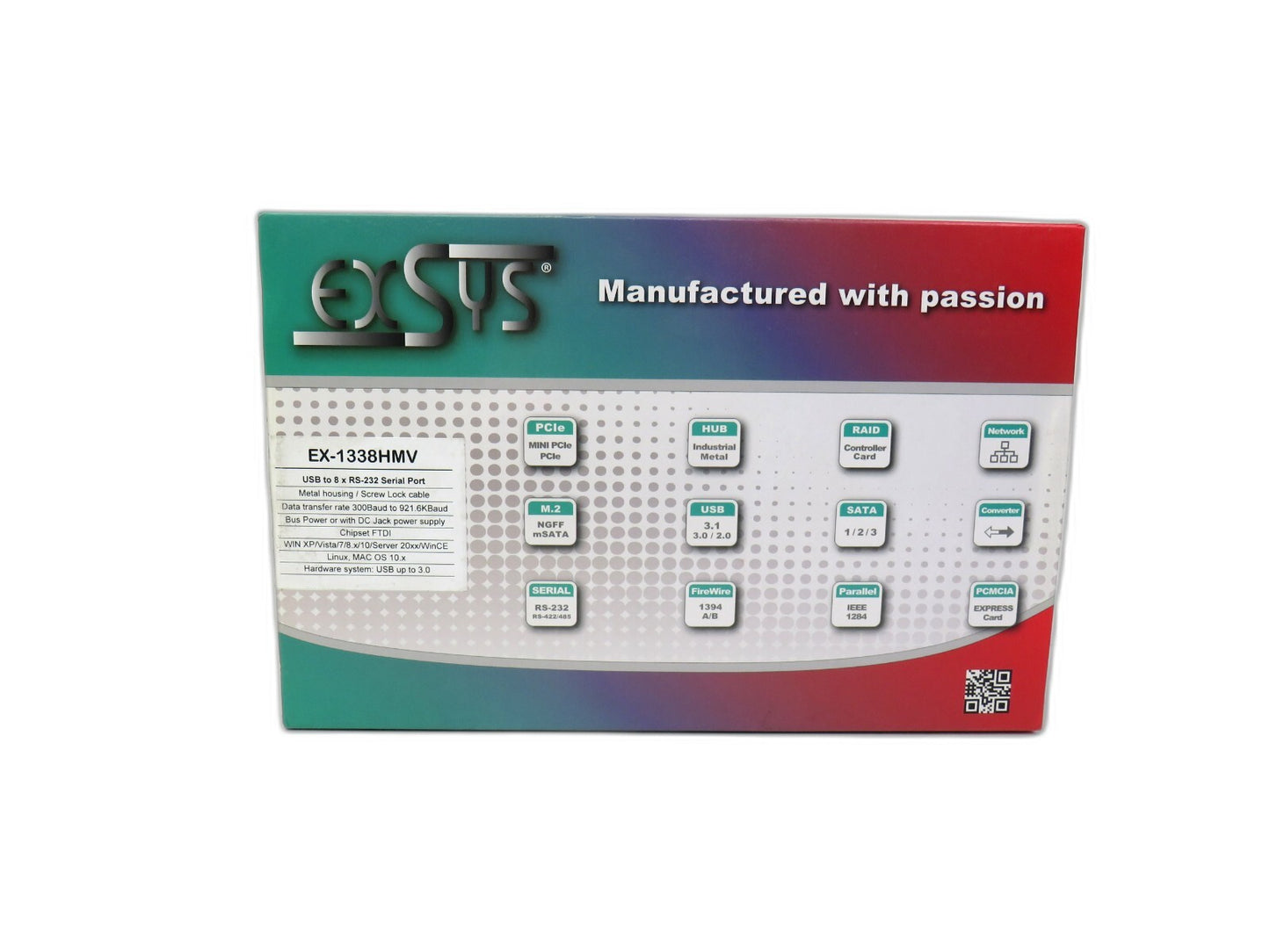 EXSYS EX-1338HMV USB to Serial Converter, RS232   New