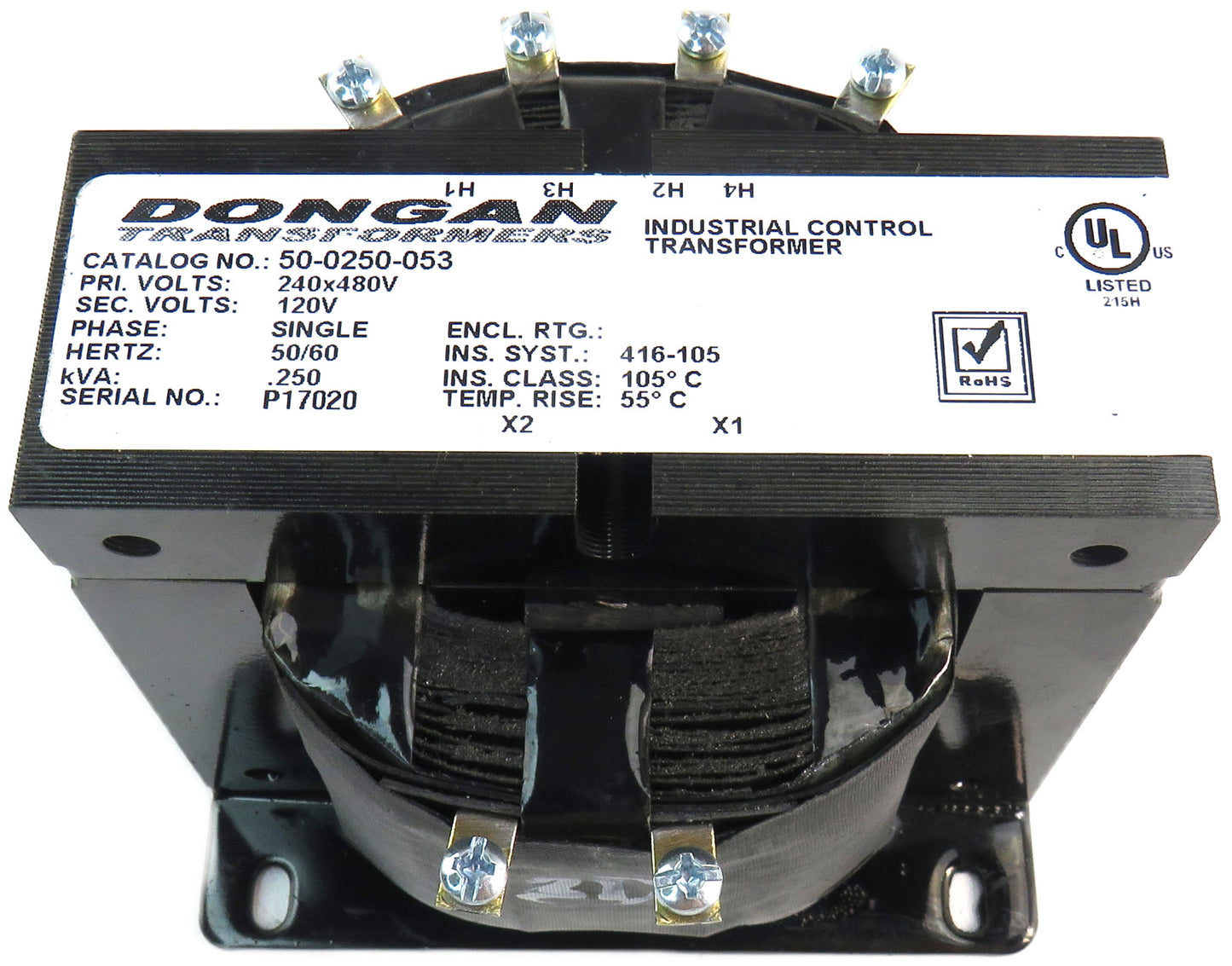 DONGAN 50-0250-053 250KVA 240X480V 1PH INDUSTRIAL CONTROL TRANSFORMER    New