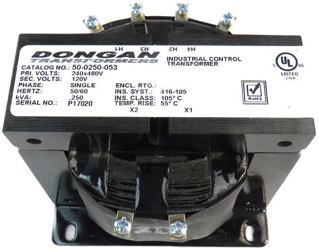 DONGAN 50-0250-053 250KVA 240X480V 1PH INDUSTRIAL CONTROL TRANSFORMER    New