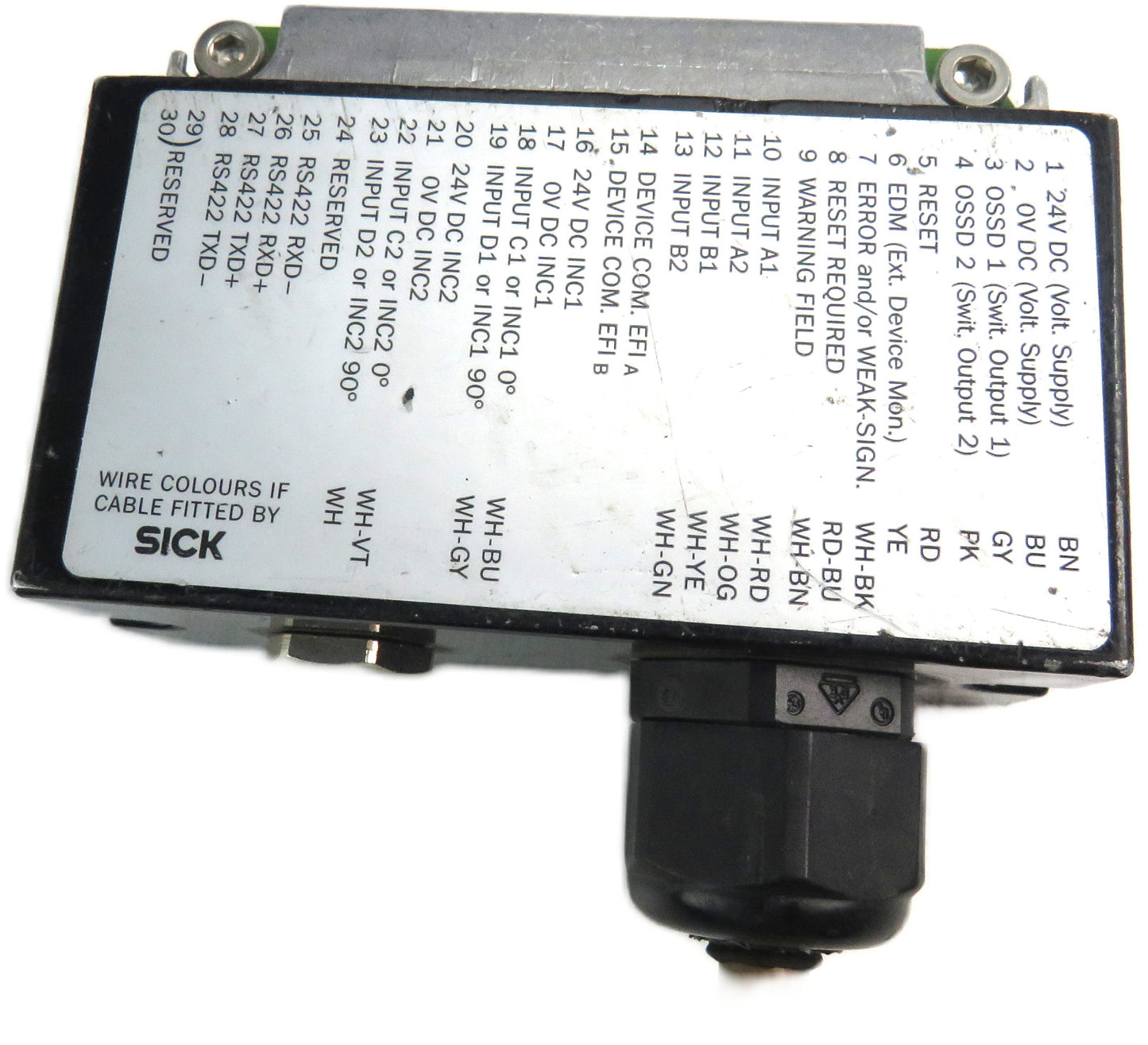 SICK  SX0A-B0910B System Plug and Cable 2027171