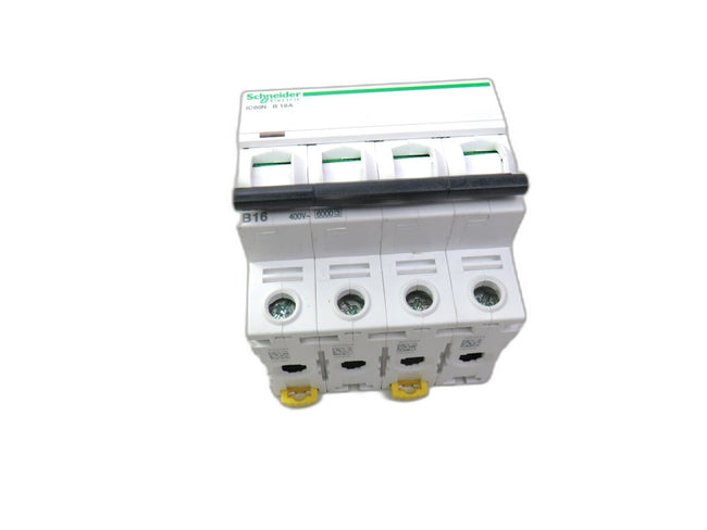Schneider Electric A9F73416 MINIATURE CIRCUIT BREAKER 4P 16A B 007929 LOT OF 3