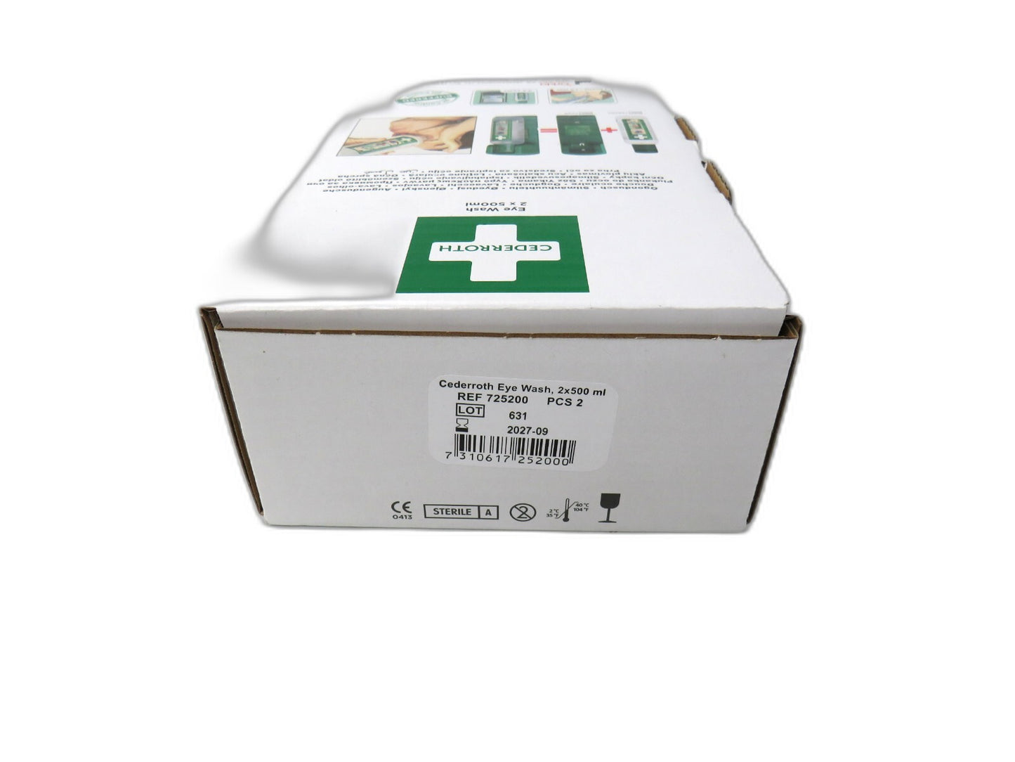 CEDERROTH  725200 2 X 500ML EYE WASH EXP 09/2027  Lot of 2 New