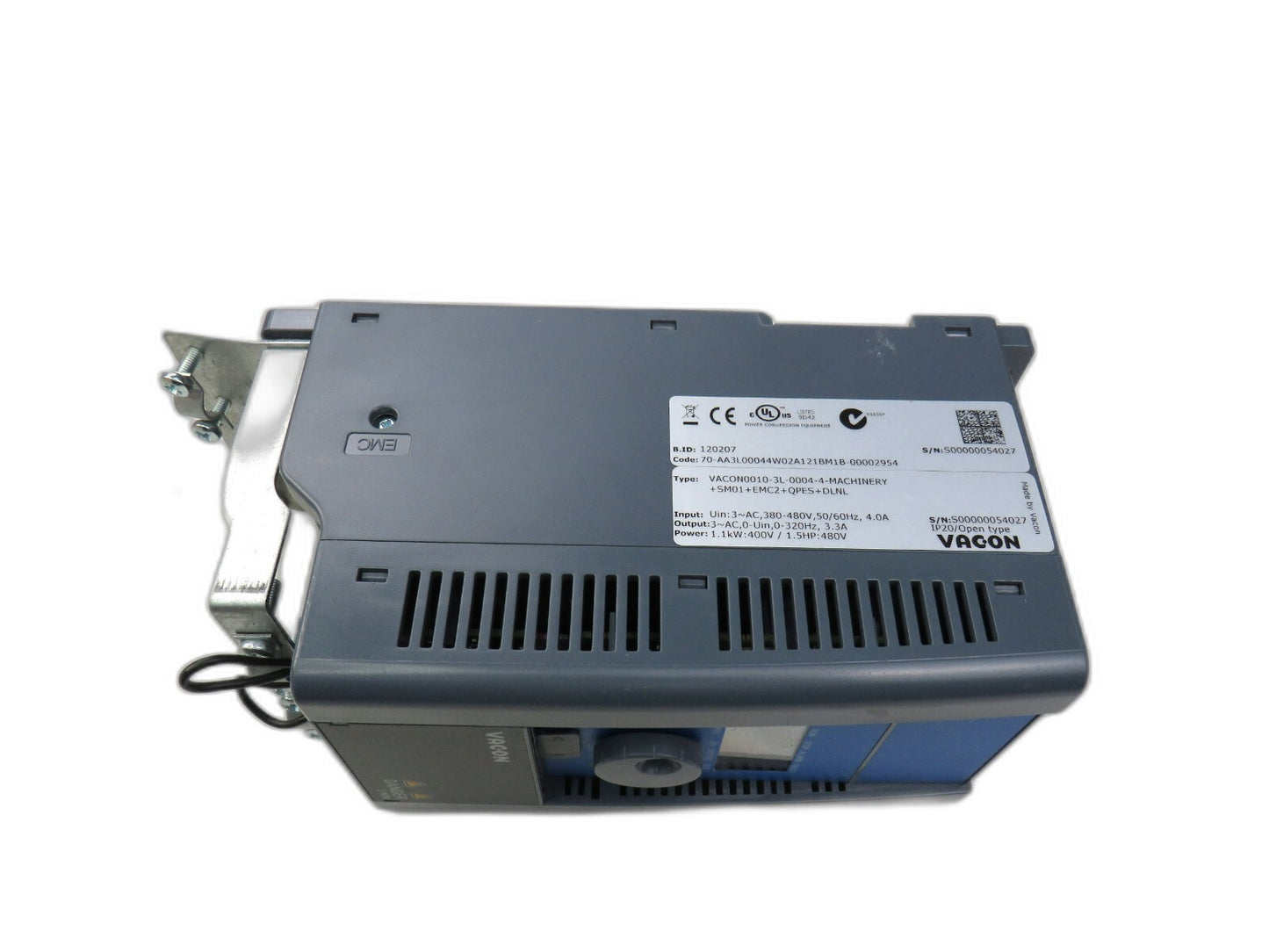 VACON VACON0010-3L-0004-4-MACHINERY 10 1.1kW / 400V /    New