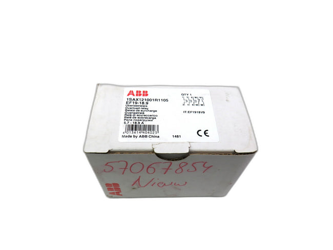 ABB EF19-18.9 Electronic Overload Relay 1SAX121001R1105