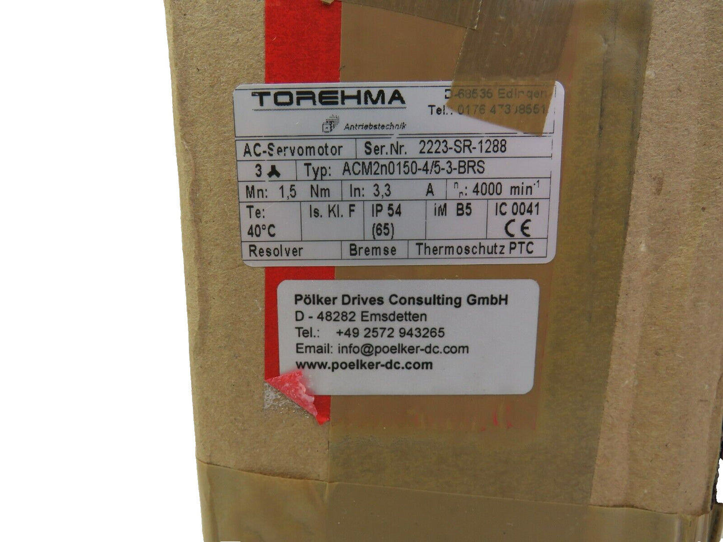 Torema parker ACM2n0150-4/5-3-BRS SERVOMOTOR    New