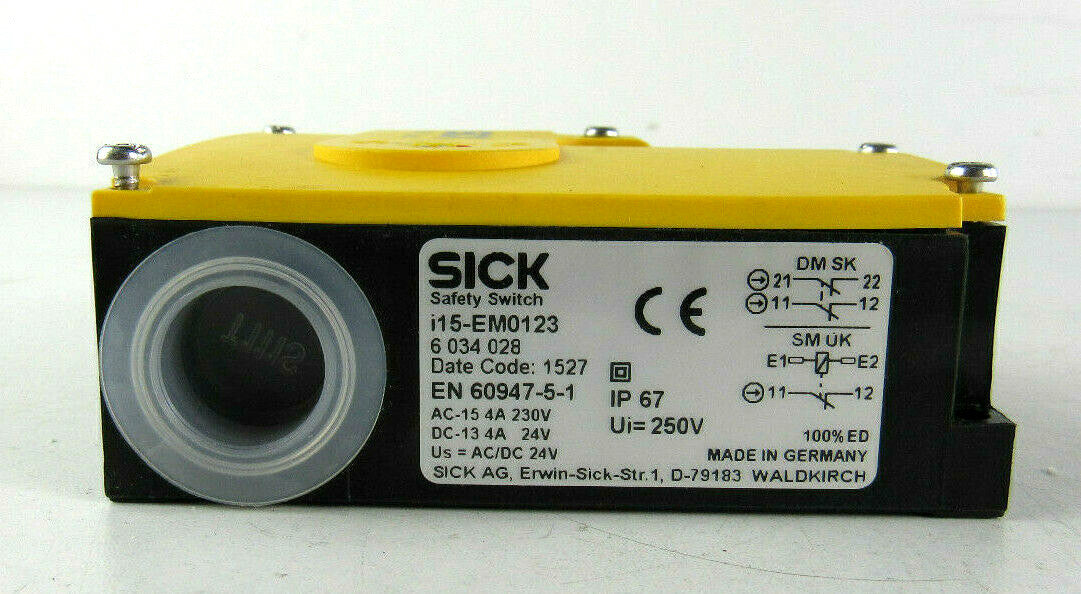 New Sick i15 EM0123 Lock 6034028 Sensor Electro-mechanical safety switch locking