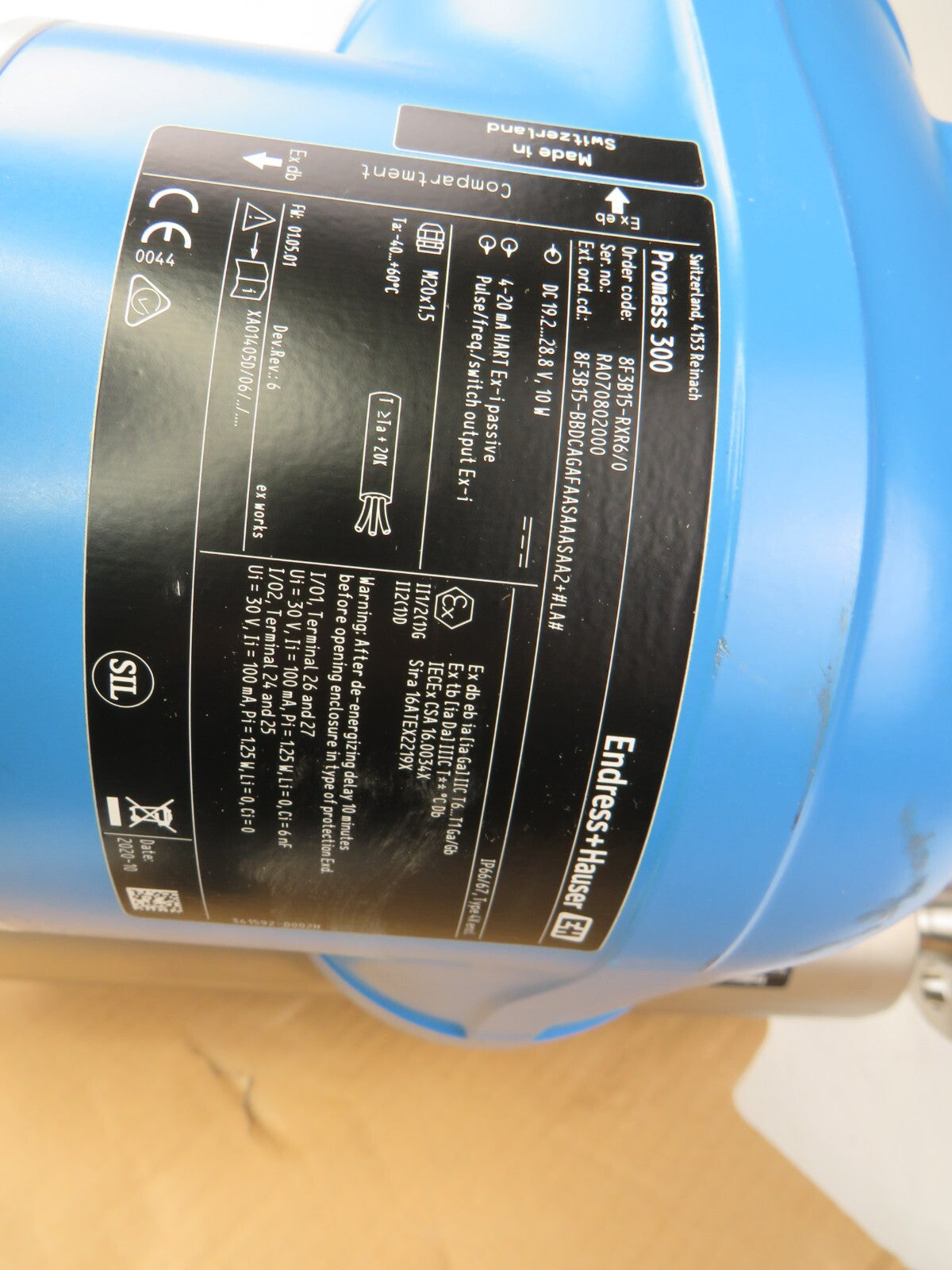 ENDRESS HAUSER PROMASS F 300  DN15 8F3B15-RXR6/0 CORIOLIS FLOW METER   New