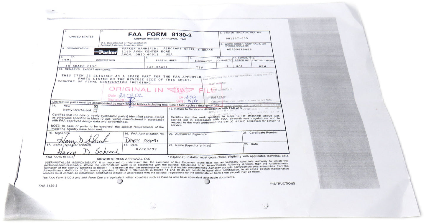 CLEVELAND P0164-03601 164-36A ARKER wheels & brakes disc brake steel     New