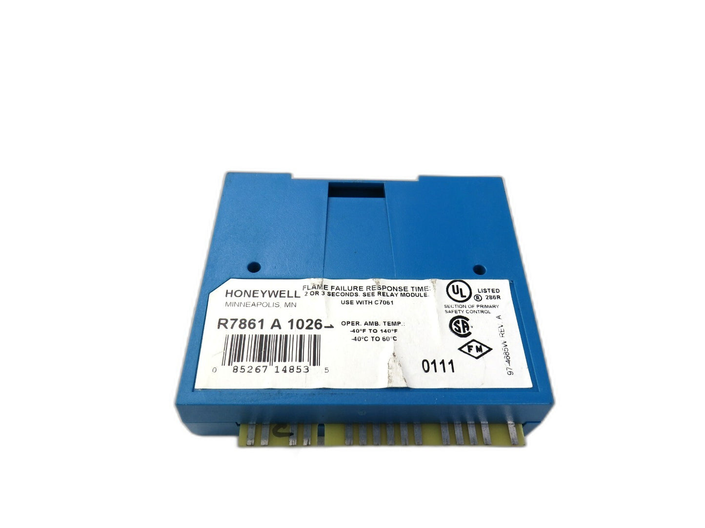 Honeywell R7861 A 1026 R7861A1026 DYNAMIC SELF-CHECK ULTRAVIOLET FLAME AMPLIFIER