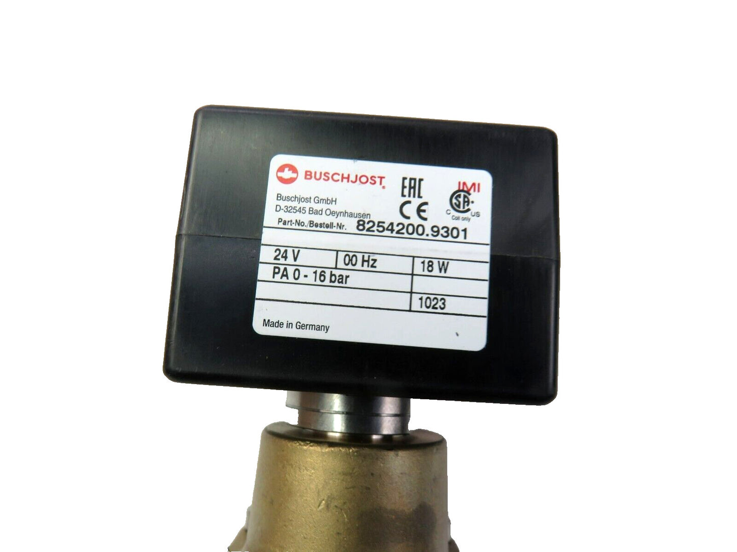 NORGREN BUSCHJOST 8254200.9301 Brass Direct Acting Solenoid Valve    New