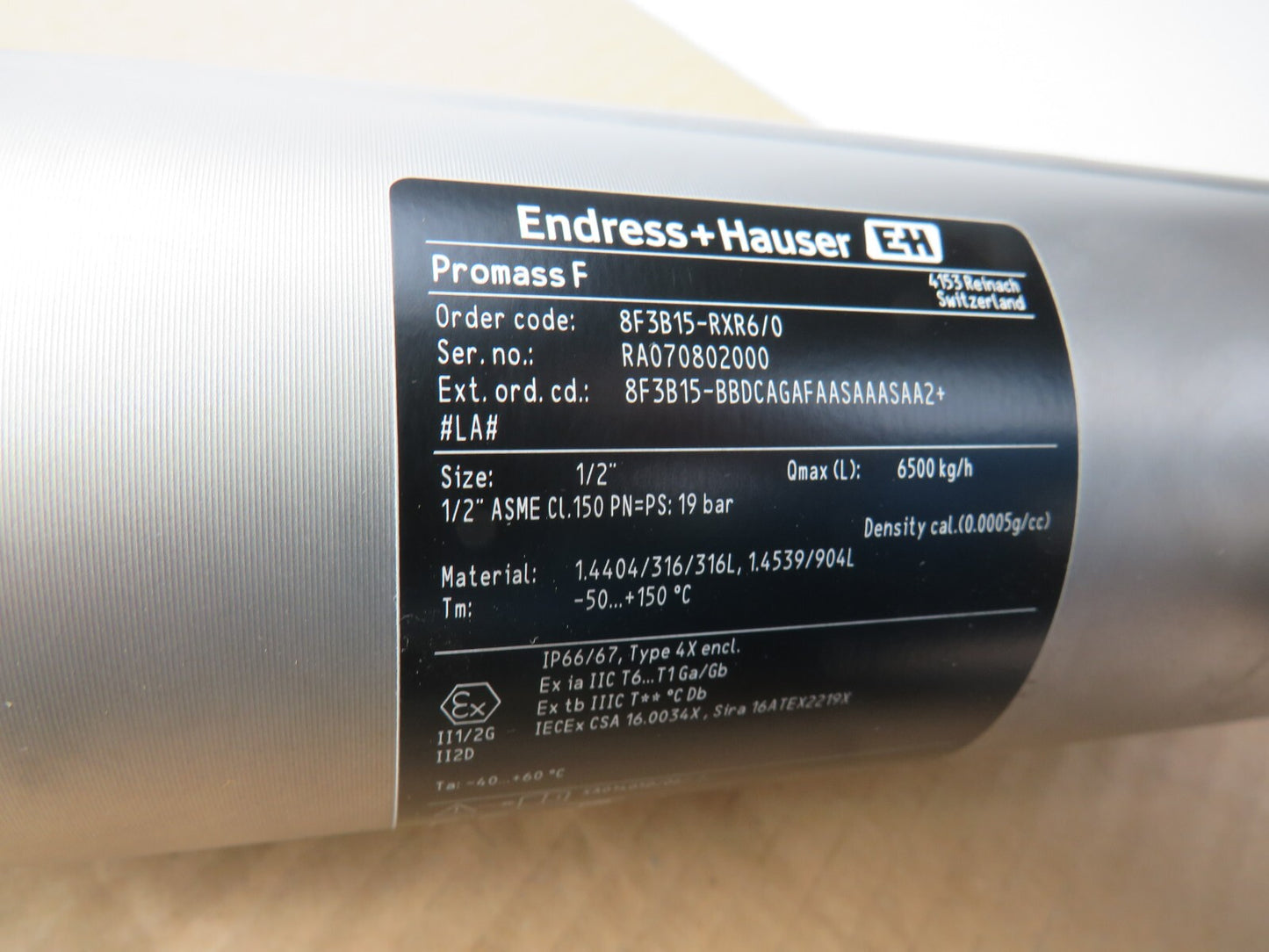 ENDRESS HAUSER PROMASS F 300  DN15 8F3B15-RXR6/0 CORIOLIS FLOW METER   New