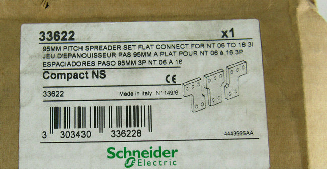 NEW Schneider Electric 33622 PICH SPREADER SET FLAT CONNECT FOR NT06-16