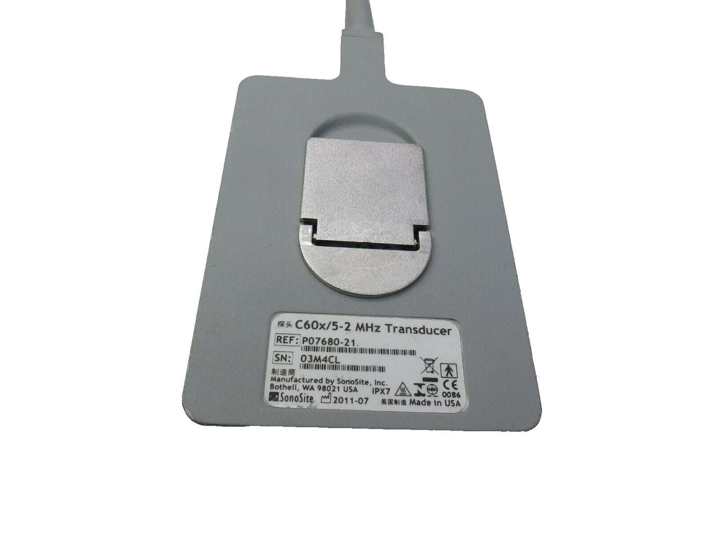 Sonosite P07680-21 C60x/5-2 MHz C60x Convex Transducer Ultrasound Probe