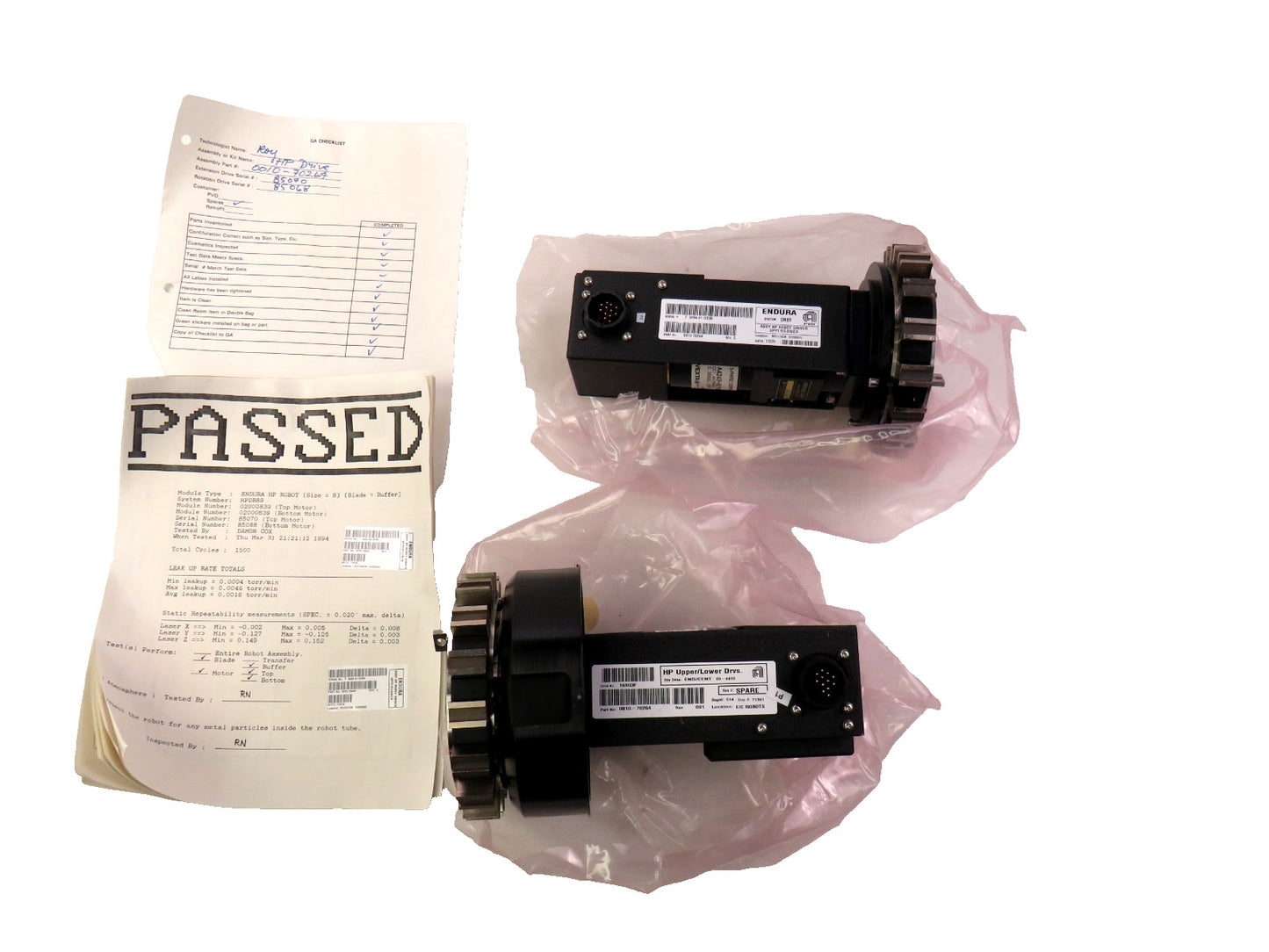 APPLIED MATERIALS AMAT  0010-70264 ASSY HP ROBOT DRIVER UPPER/LOWER Lot of 2 New