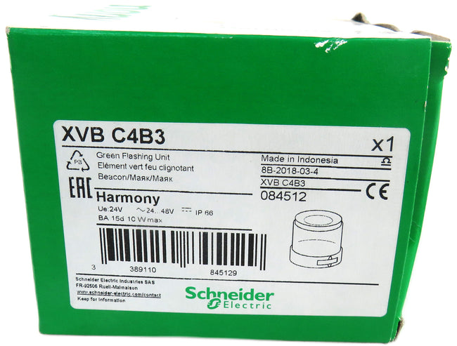SCHNEIDER ELECTRIC XVB C4B3 XVBC4B3 GREEN FLASHING UNIT     New