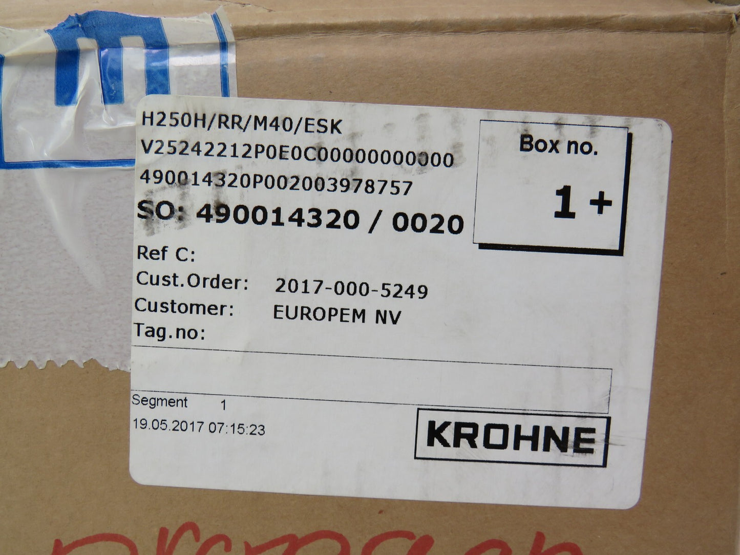 KROHNE  H250H/RR/M40/ESK H250 M40   New