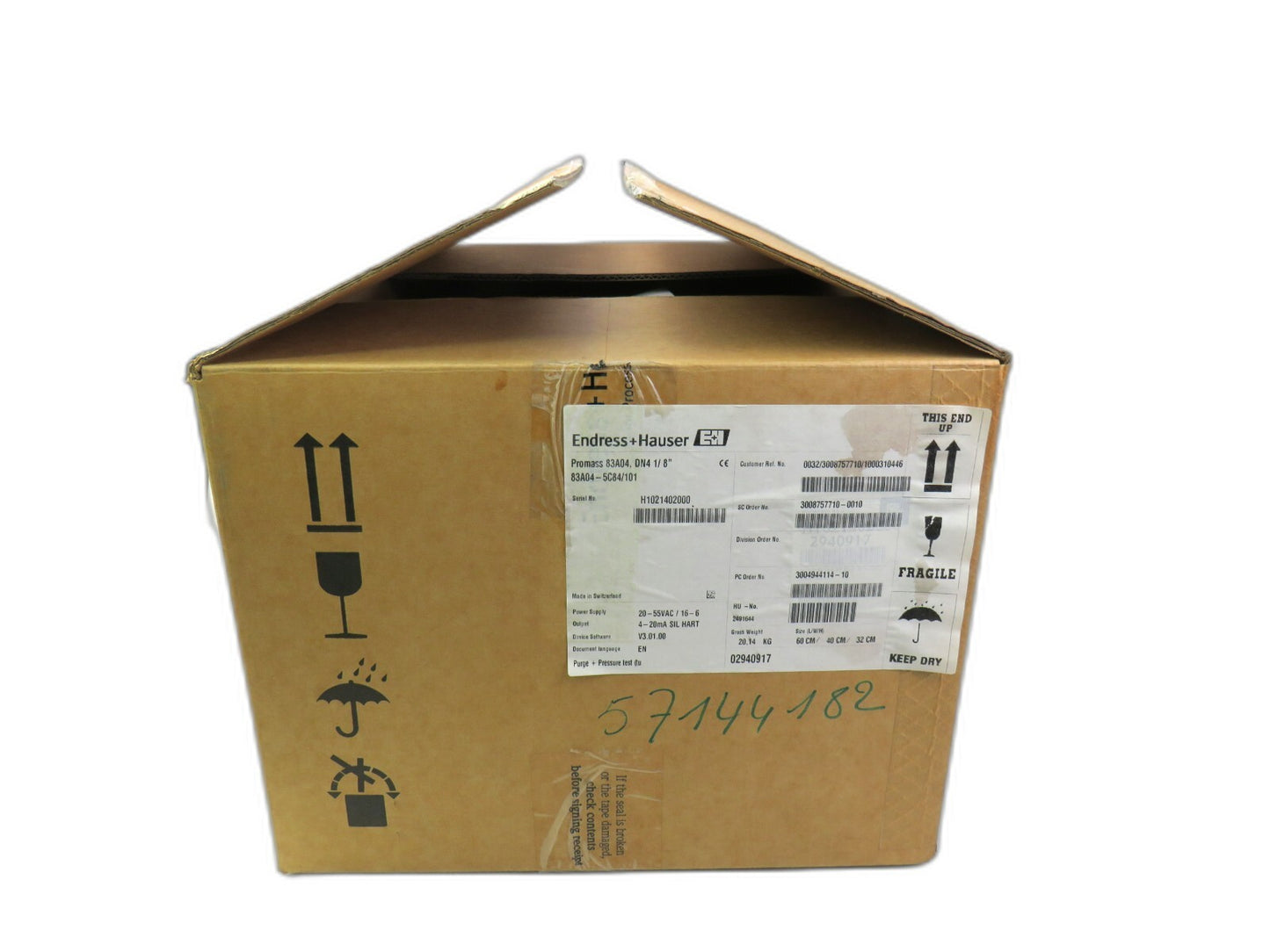 ENDRESS+HAUSER PROMASS 83 A 83A04-5C84/101 DN4 1/ 8" MASS FLOW METER FLOWMETER