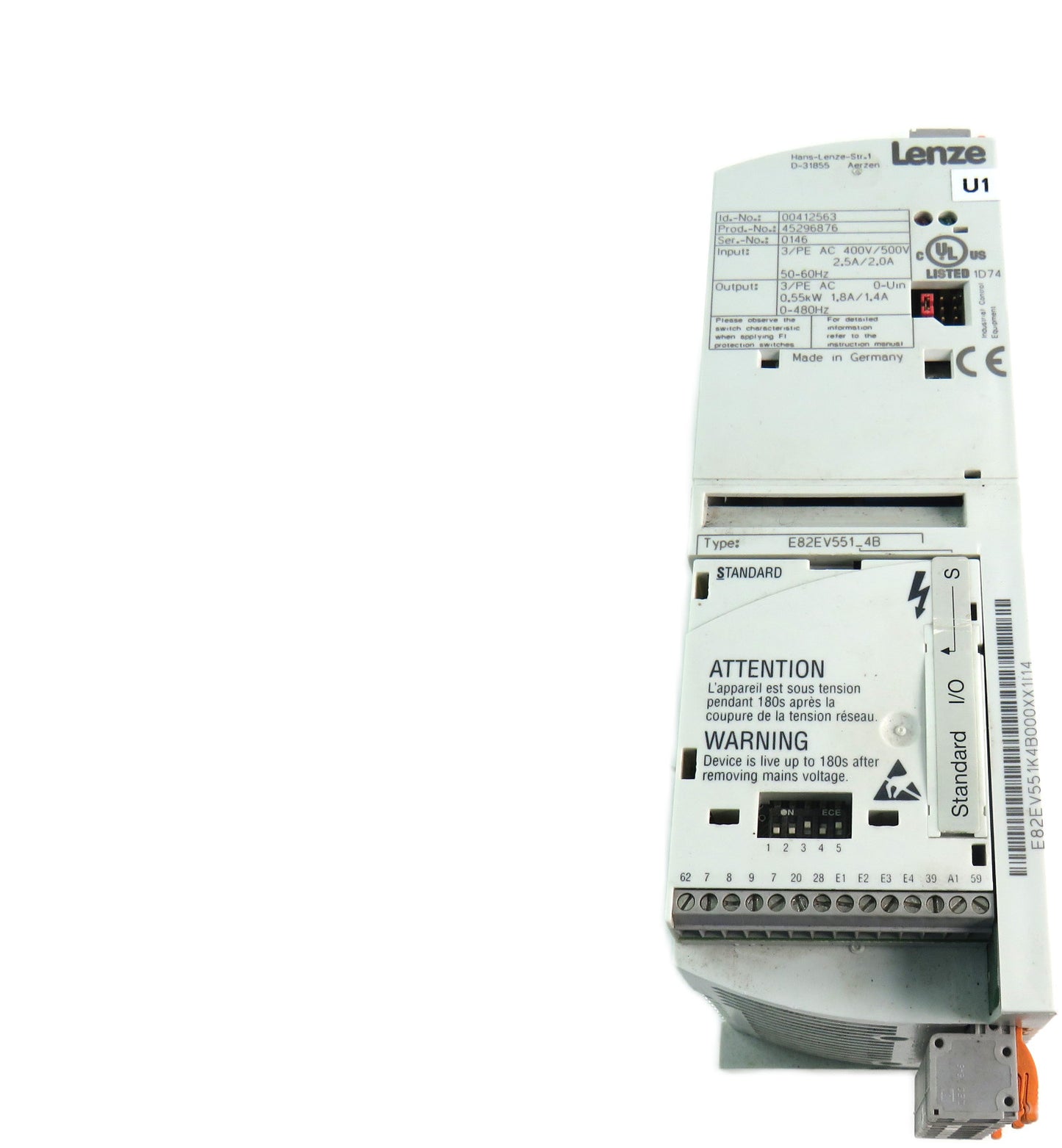 LENZE  E82EV551_4B INVERTER