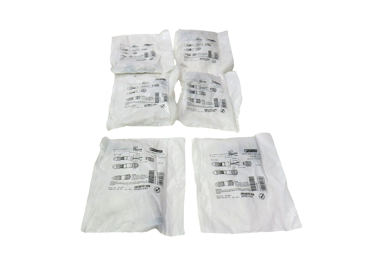 PHOENIX CONTACT  SACC-M12FS-4SC Sh  1513279  lot of 6pcs  New